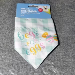 Easter Dog Bandana XS extra small / small green white yellow free add on new nwt
